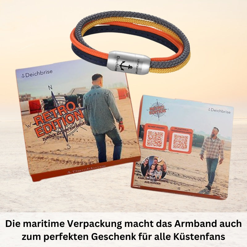 Multistrang Armband Sundowner (Segelseil & Fibre Leder) (Veggie)