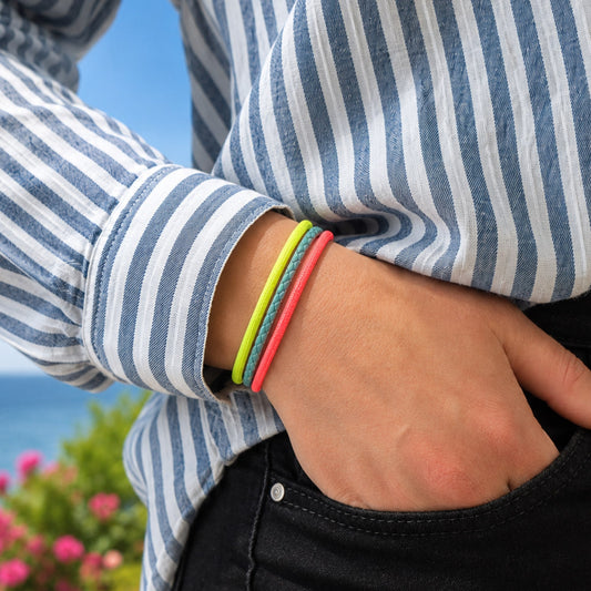 Leder & Segelseil Armband Summer Vibes (Multistrang)