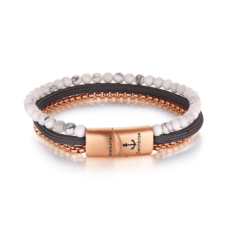 Dünentraum (Kette mit Anhänger und Armband aus White Turquoise)