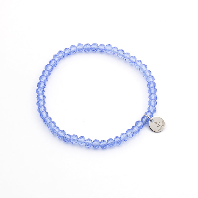 Glasperlen Armband (babyblau)