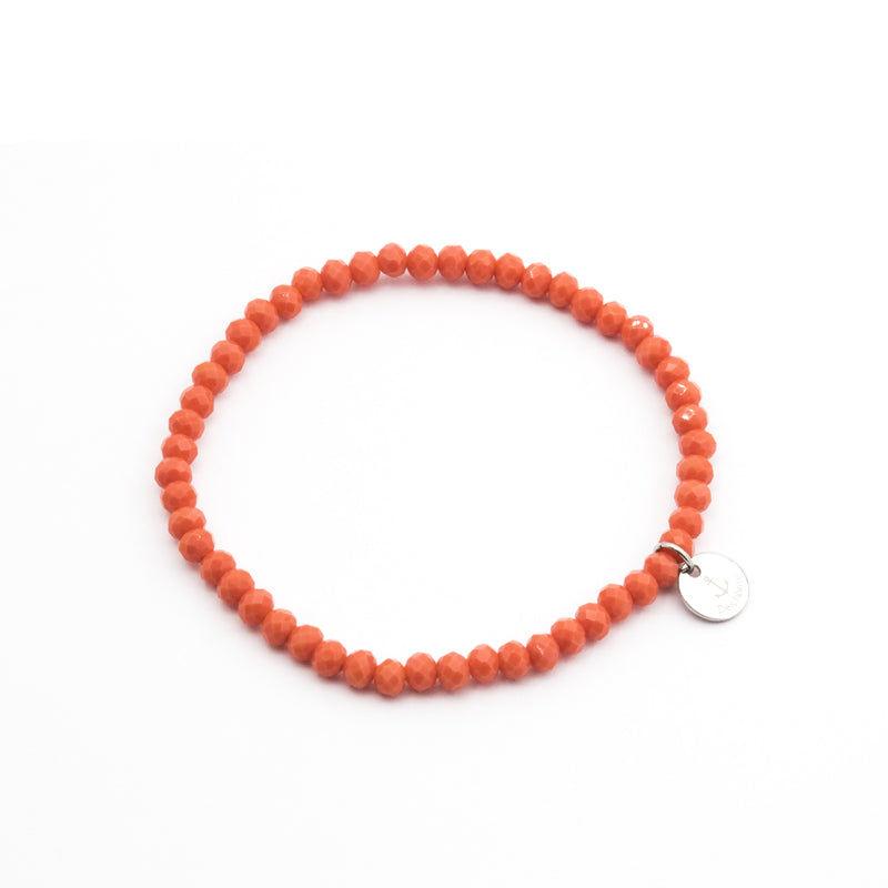 Glasperlen Armband (koralle)