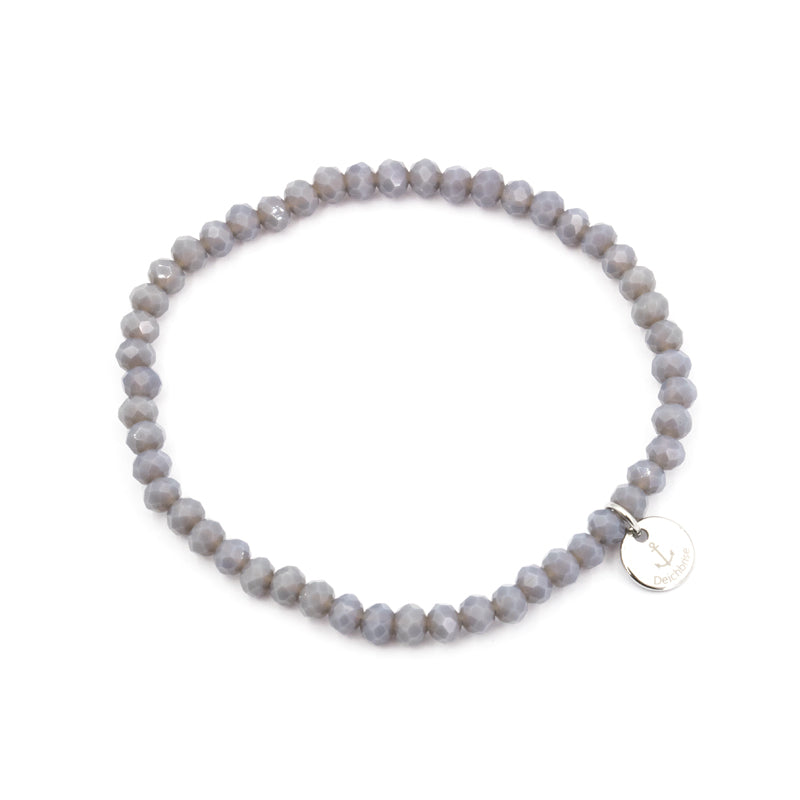 Glassperlen Armband (steingrau)