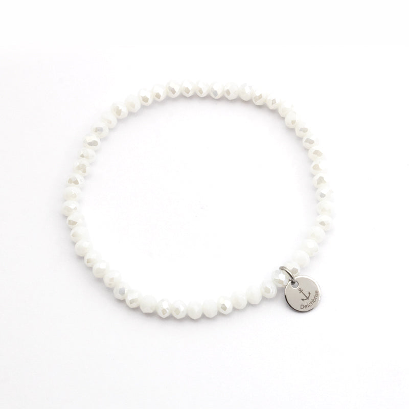 Glasschliffarmband (white)