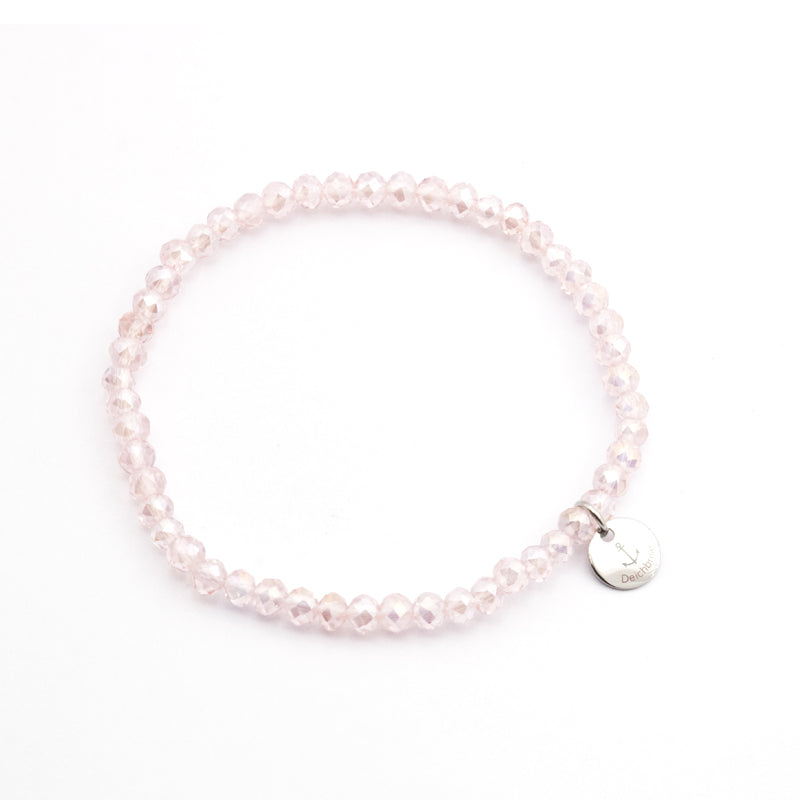 Glasschliffarmband (puderrosa)