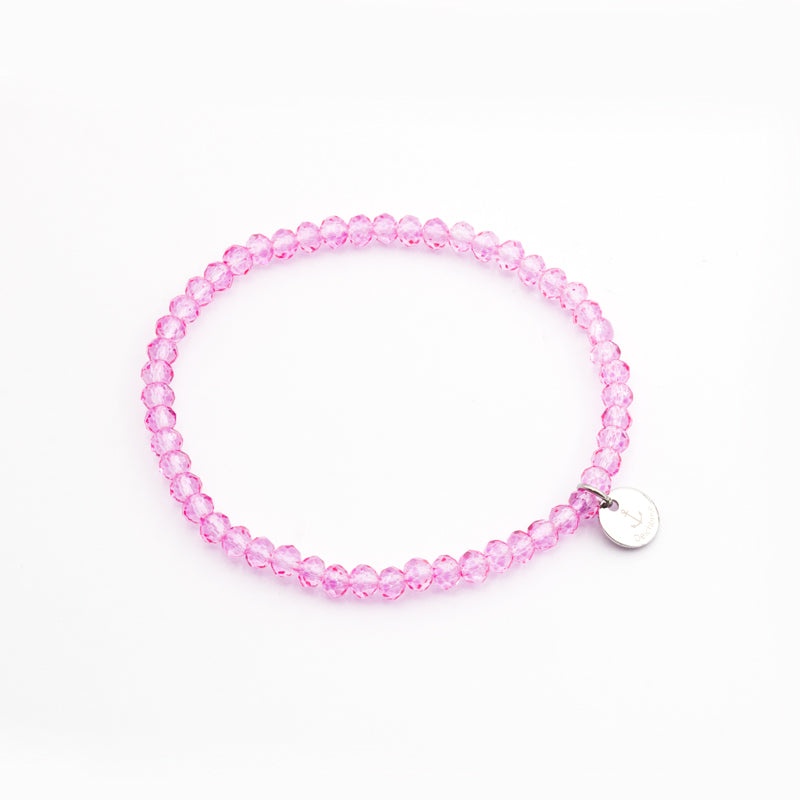 Glasperlen Armband (shinypink)