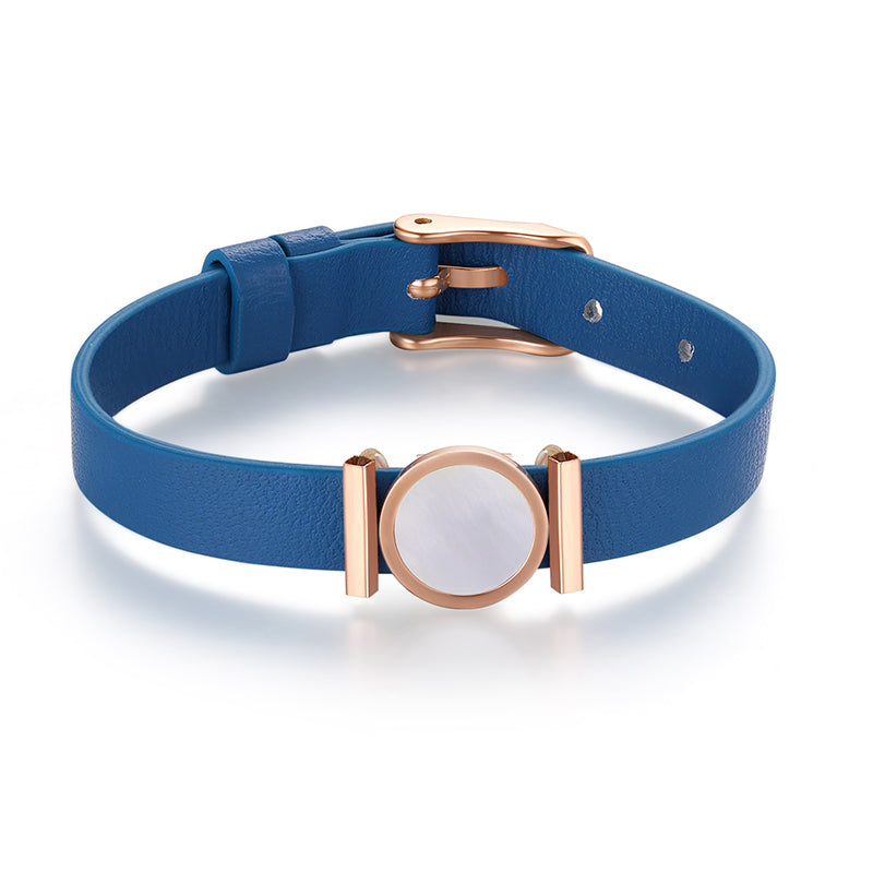 Kids-Armband Veggie-Leder blau (Lüttje-Charming)