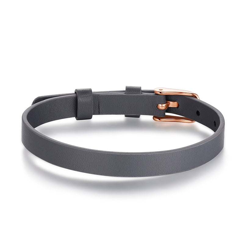 Armband Leder grau (Lüttje-Charming)