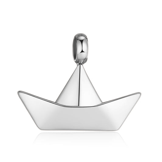 Kettenanhänger Papierschiffchen (klein) aus Edelstahl