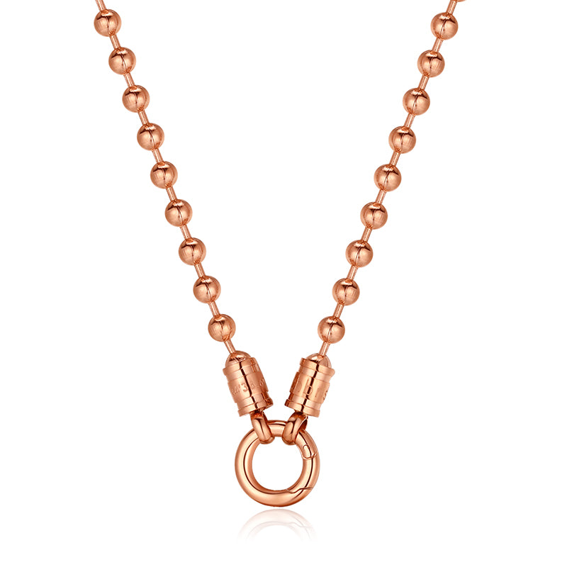 Kette Balls 3mm (mit Rund-Karabiner) aus Edelstahl