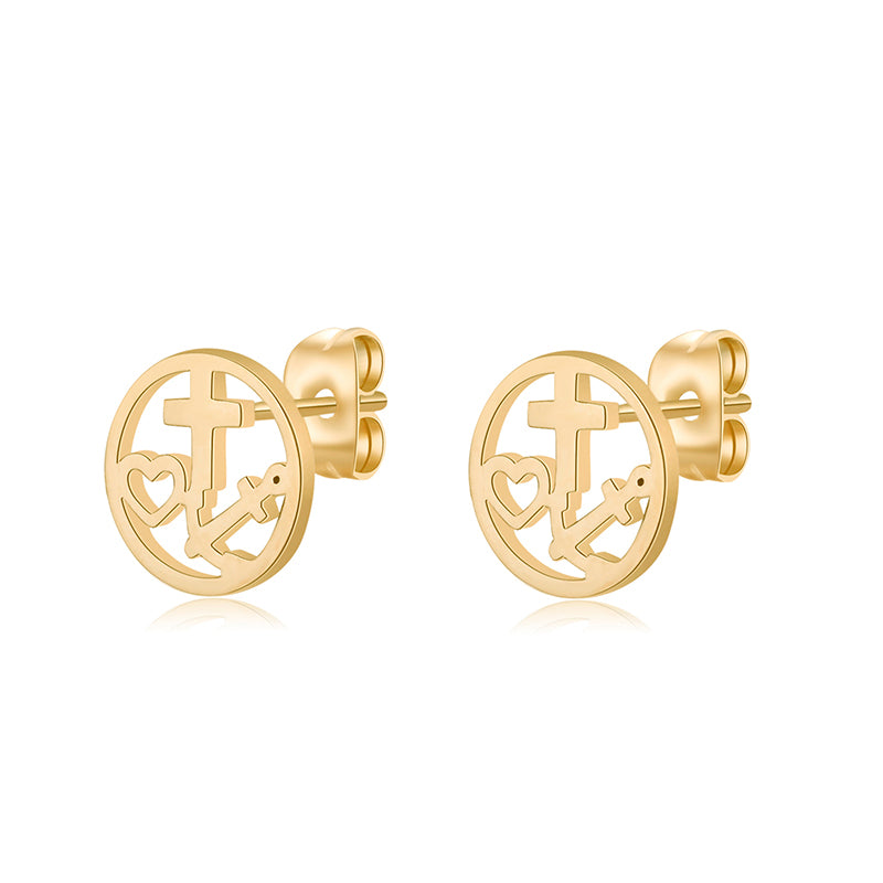 Ohrstecker Glaube Liebe Hoffnung aus Edelstahl