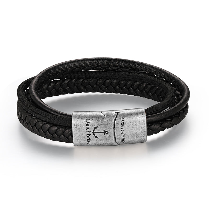 Leder & Segeltau Armband Rocky (Multistrang)