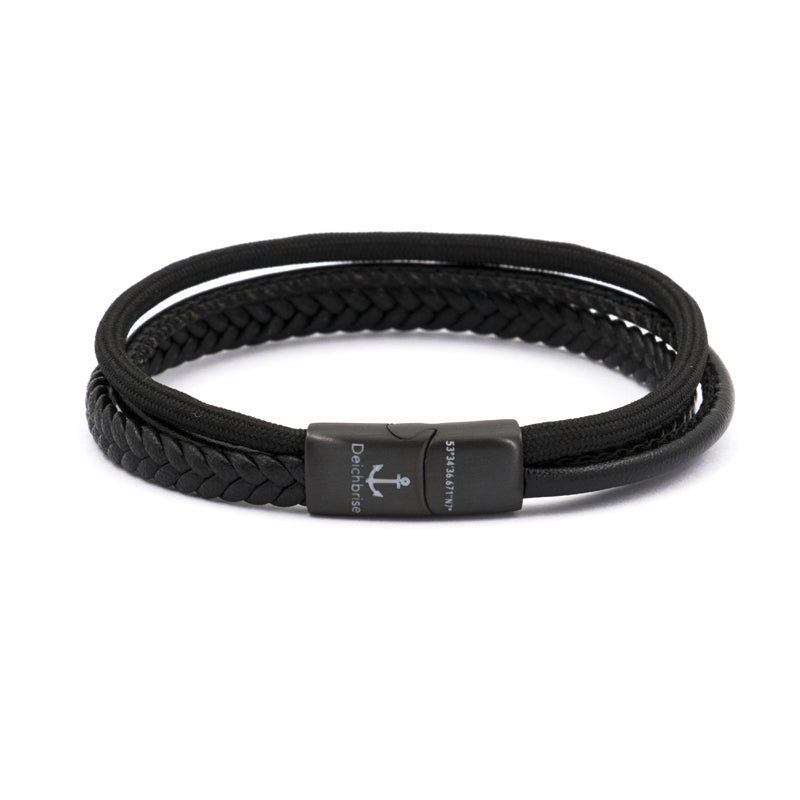 Leder & Segeltau Armband Small Rocky (Multistrang)