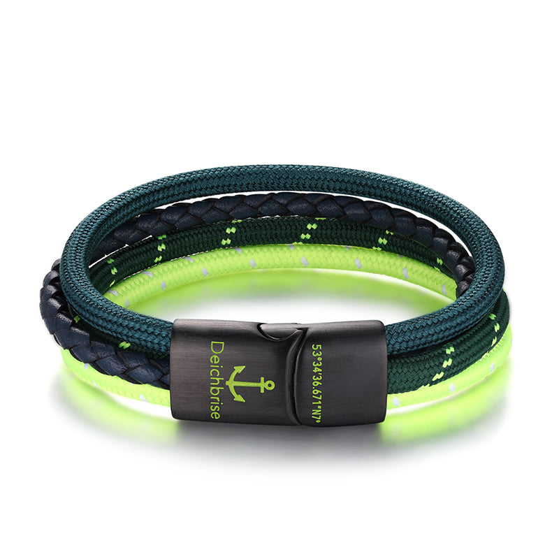 Leder & Segeltau Armband Summer Kitesurfer (Multistrang)
