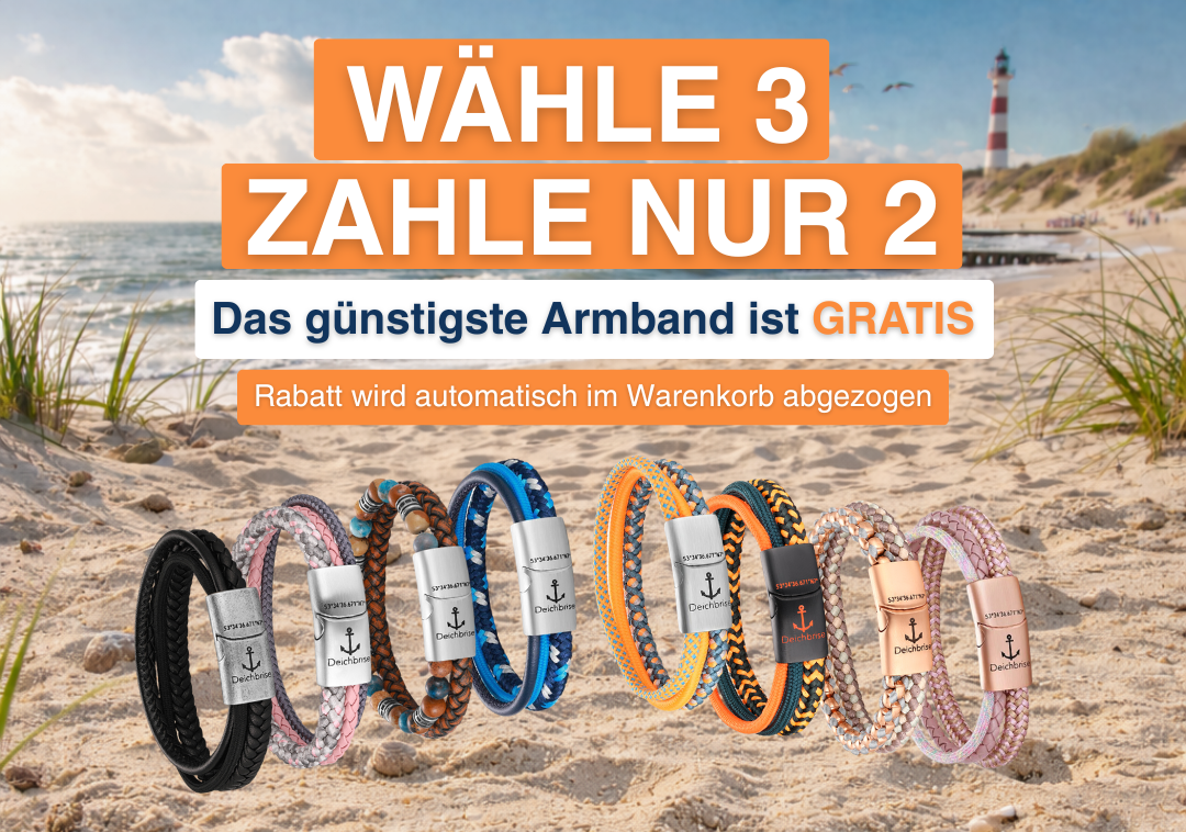 Wähle 3, zahle nur 2 – das günstigste Armband ist gratis