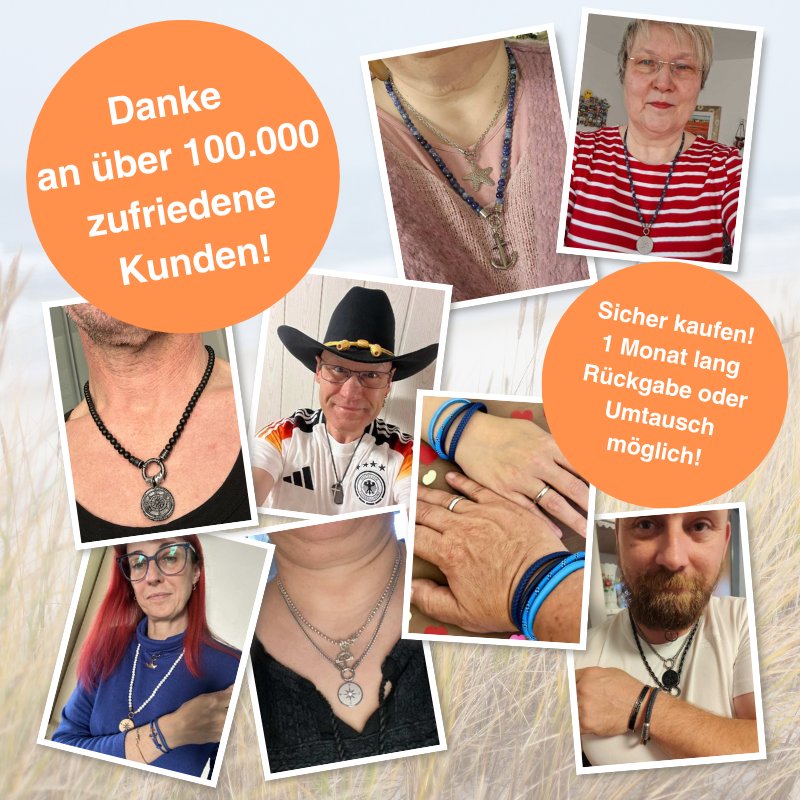 Armband aus Edelstahl Kompass mit Stein