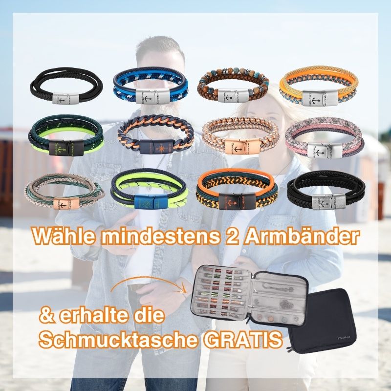 2 Armbänder + Schmucktasche GRATIS