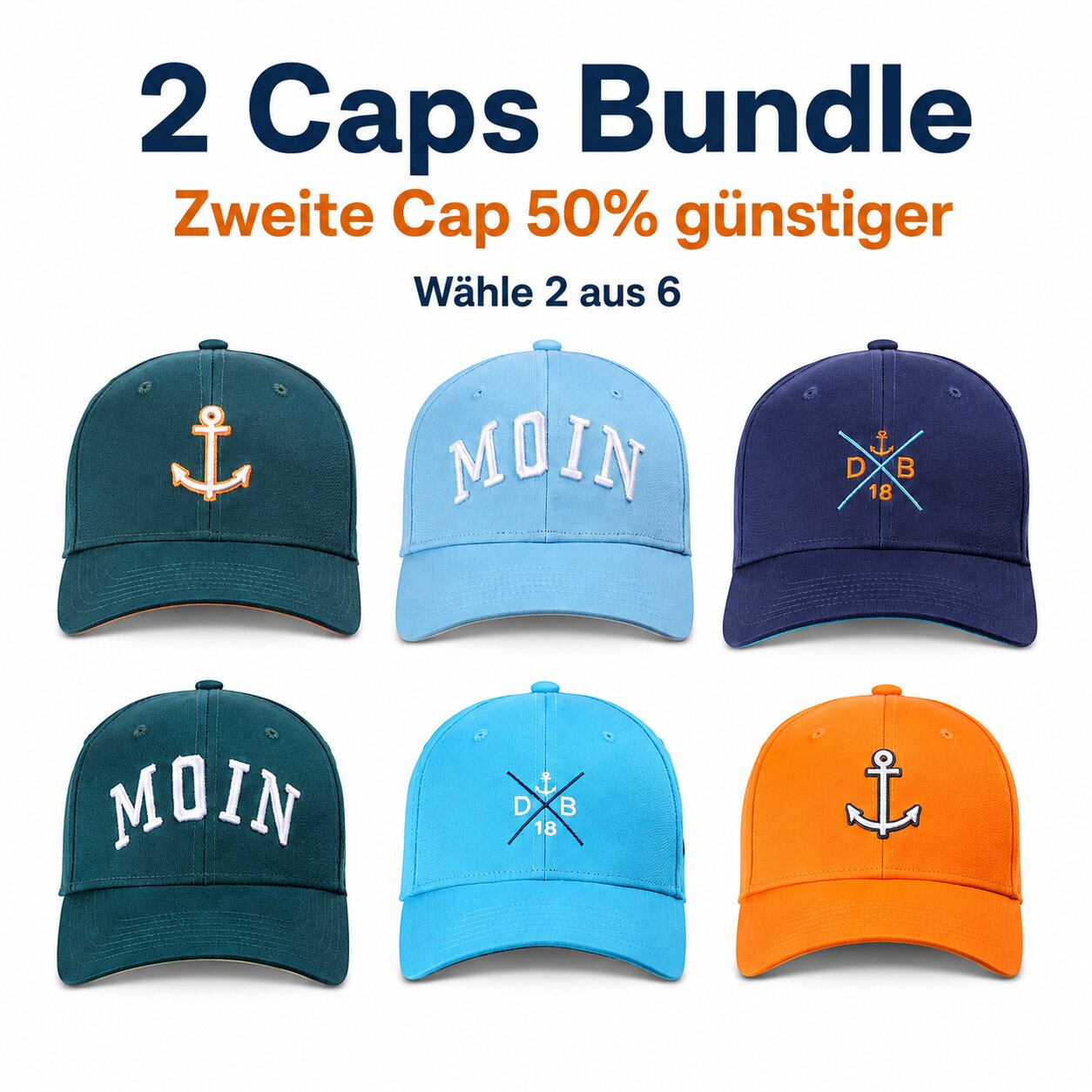 2 Caps Bundle – Zweite Cap 50% günstiger