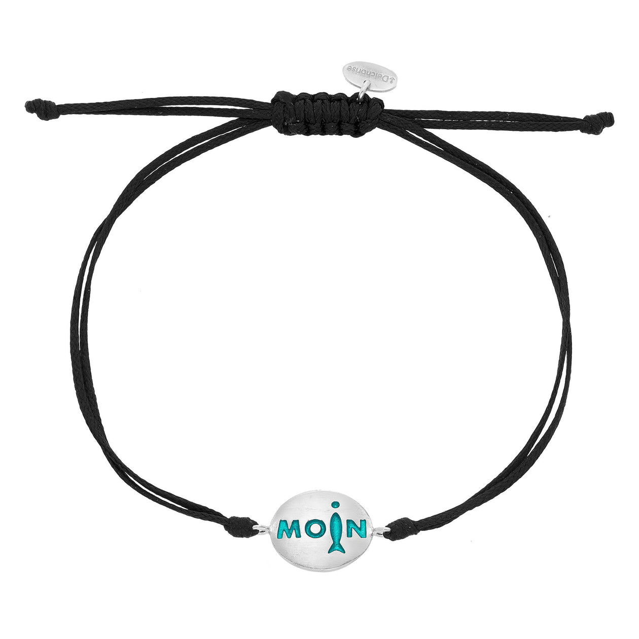 925er Silber-Armband "Moin" (türkis) (Wachs-Cord)