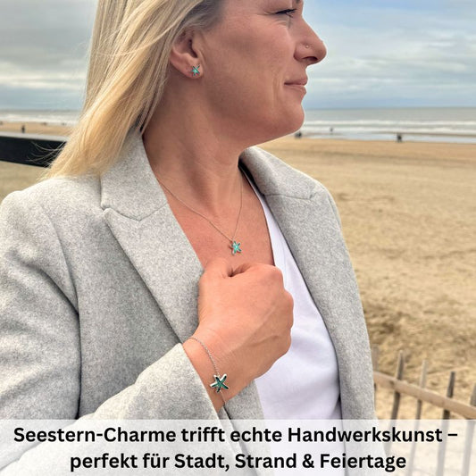 925er Silber Schmuck-Set Seestern