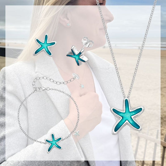 925er Silber Schmuck-Set Seestern