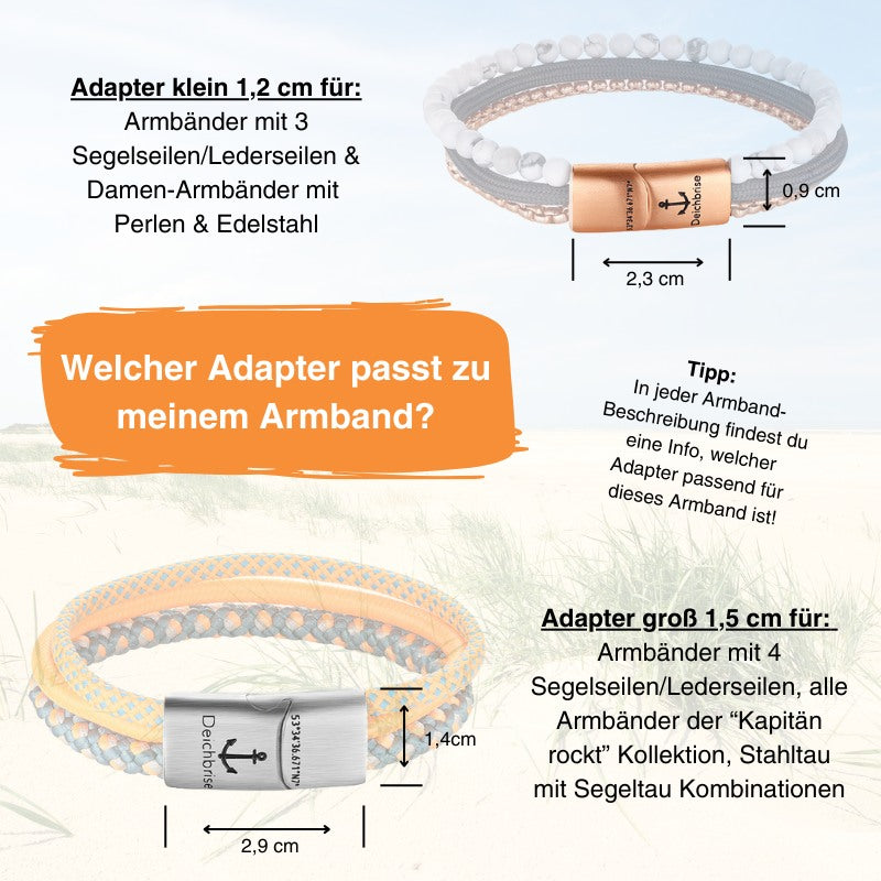 Adapter (+1,2/1,5cm) für Armband-Schließe (Multistrang)