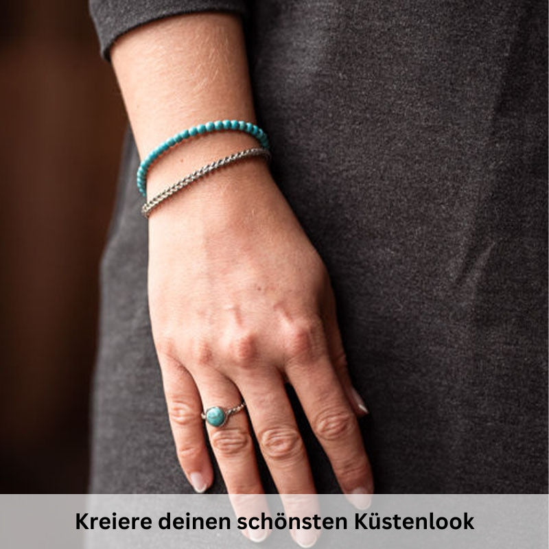 Armband Cala Romantica (Multistrang) Edelstahl & Turquoise