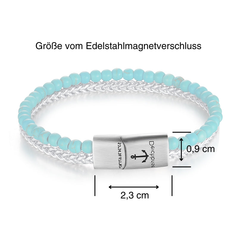 Armband Cala Romantica (Multistrang) Edelstahl & Turquoise