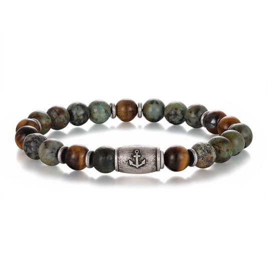 Armband Playa Beach African Turquoise, Tiger Eye & Edelstahl