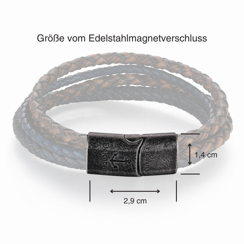Armband Treibholz (Multistrang) Vintage-Leder
