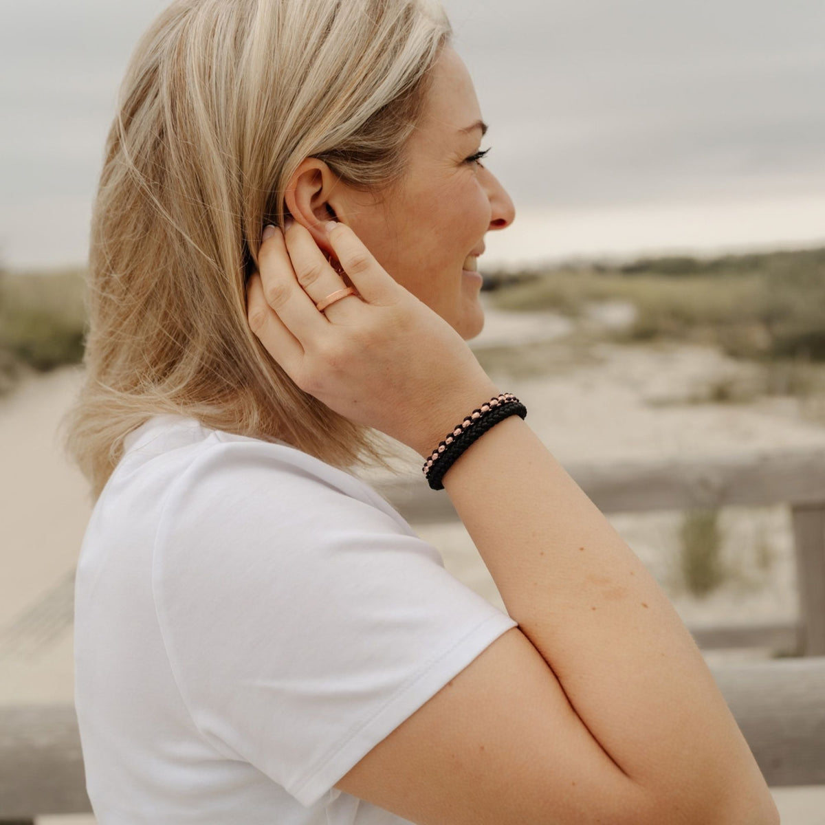 Armband Black Sand 2 (Multistrang) Stahl-Tau & Segeltau