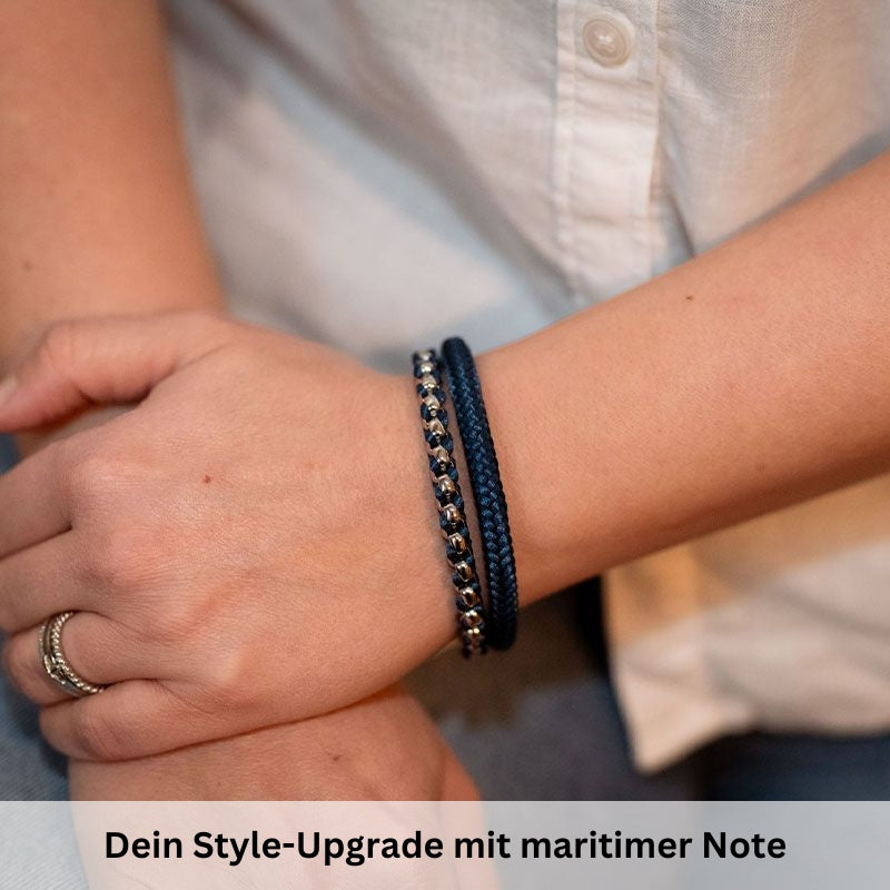 Armband Blue Sea (Multistrang) Stahl-Tau & Segeltau