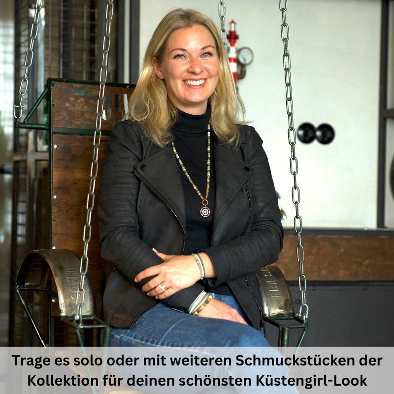 Armband Joleen aus Quarz Kristall, Gelbe Jade, Hellgrüne Jade & Edelstahl