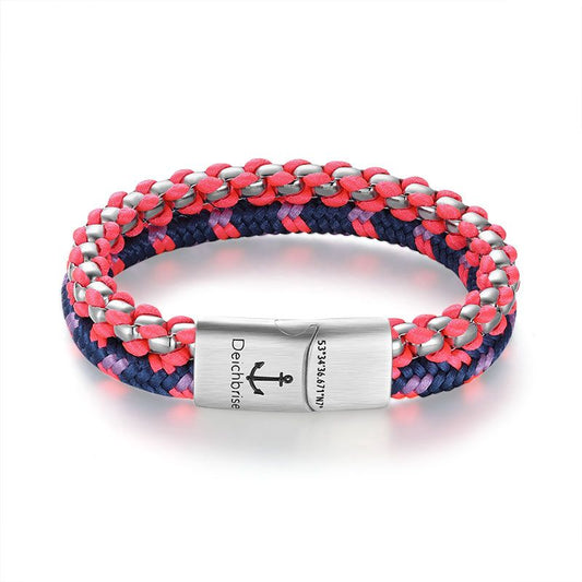 Armband Käptin (Multistrang) Stahl-Tau & Segeltau