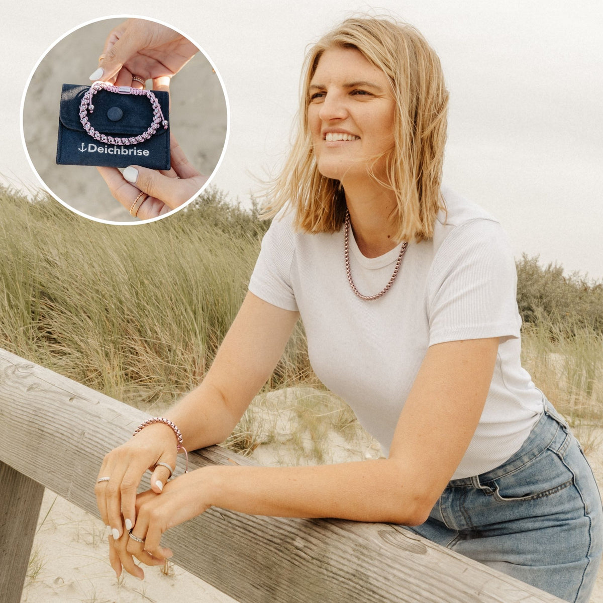Armband Pellworm 2.1 aus Edelstahl und Segelseil