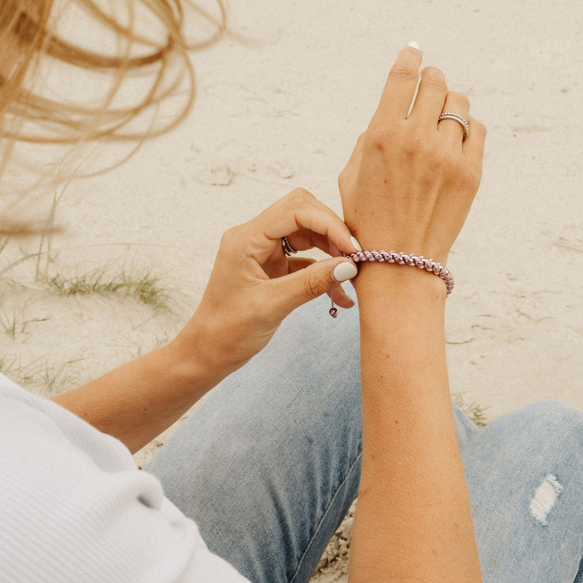 Armband Pellworm 2.1 aus Edelstahl und Segelseil