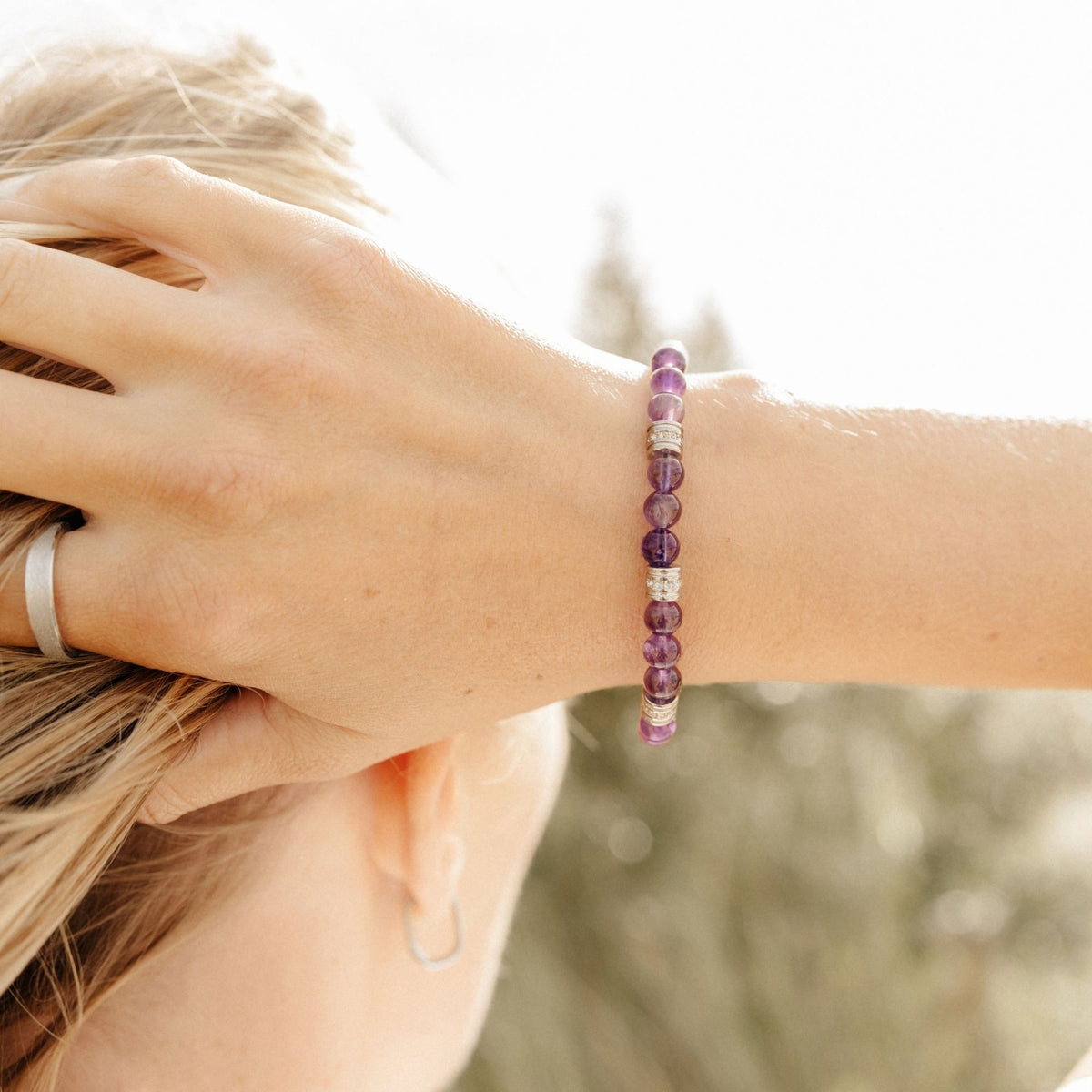 Armband Velvet Sea Edelstahl & Amethyst