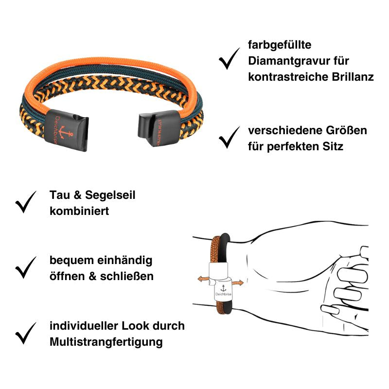 Segelseil & Segeltau Armband Windsurfer (Multistrang)