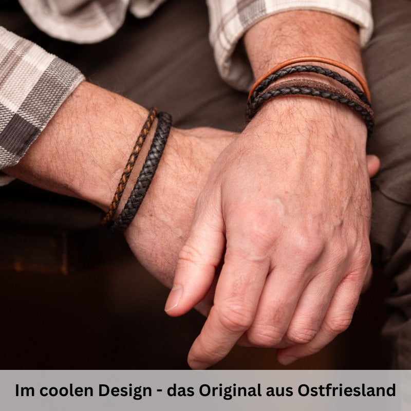 Armband Yachthafen (Multistrang) Vintage-Leder
