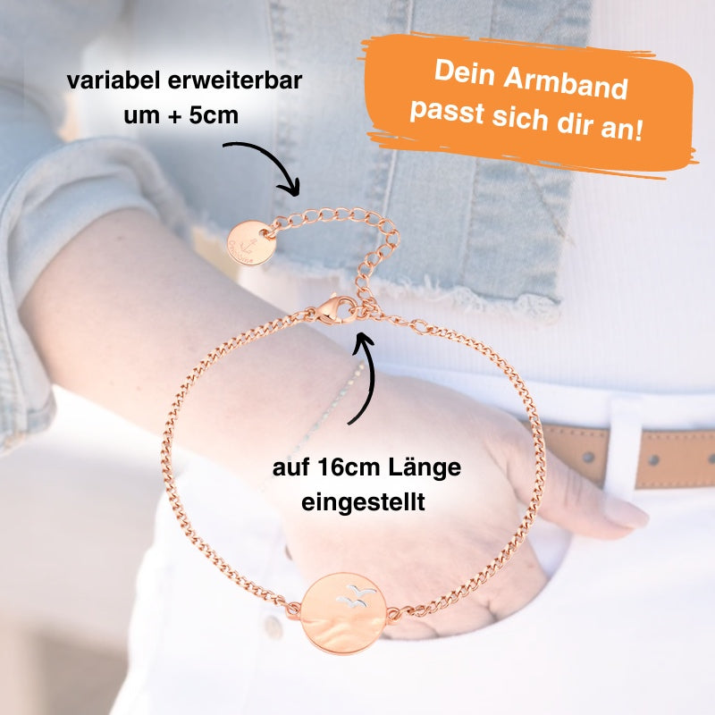 Armband aus Edelstahl Möwe