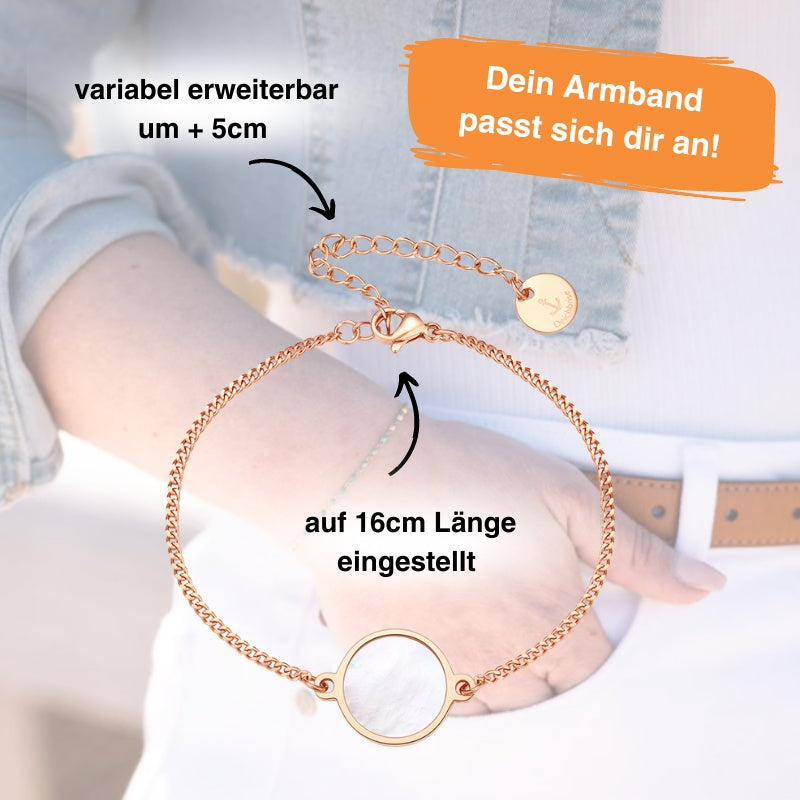 Armband aus Edelstahl Shell