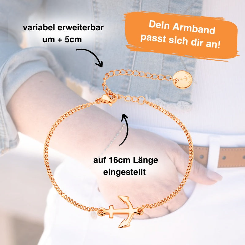 Armband aus Edelstahl mit Anker