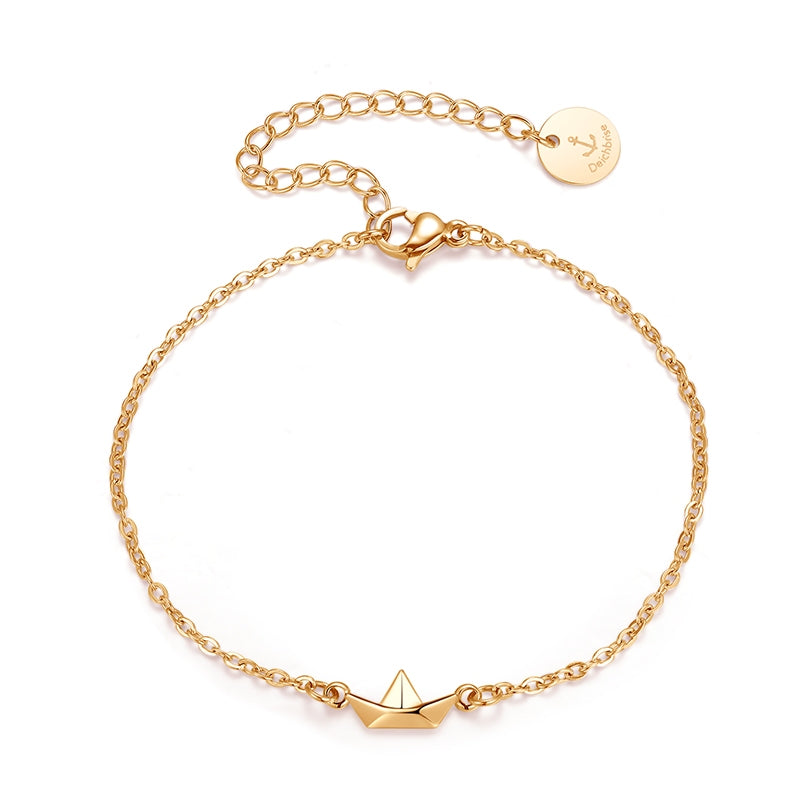 Armband aus Edelstahl Papierschiffchen