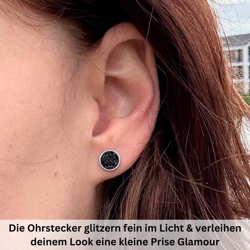 Ohrstecker Bling Bling (schwarz) aus Edelstahl
