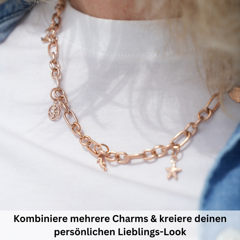Charm & Clip Glaube Liebe Hoffnung aus Edelstahl für Armband & Kette (Click-it)
