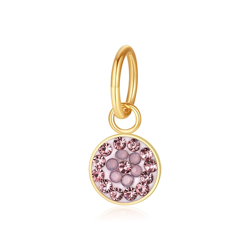 Charm & Clip Bling Bling (rose) aus Edelstahl für Armband & Kette (Click-it)
