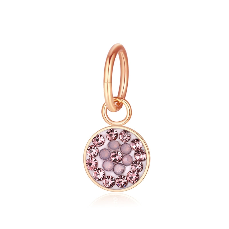 Charm & Clip Bling Bling (rose) aus Edelstahl für Armband & Kette (Click-it)