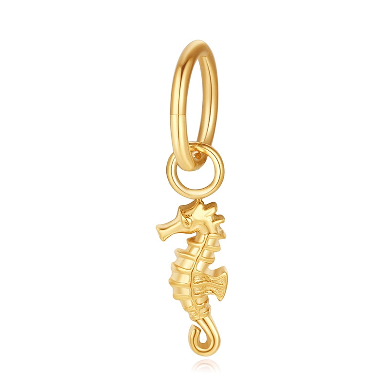 Charm & Clip Seepferdchen aus Edelstahl für Armband & Kette (Click-it)