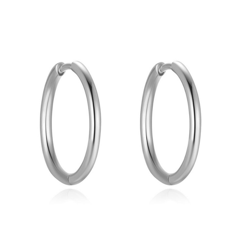 Creolen für Charm Anhänger (groß | 2,2cm) aus Edelstahl (Paar)