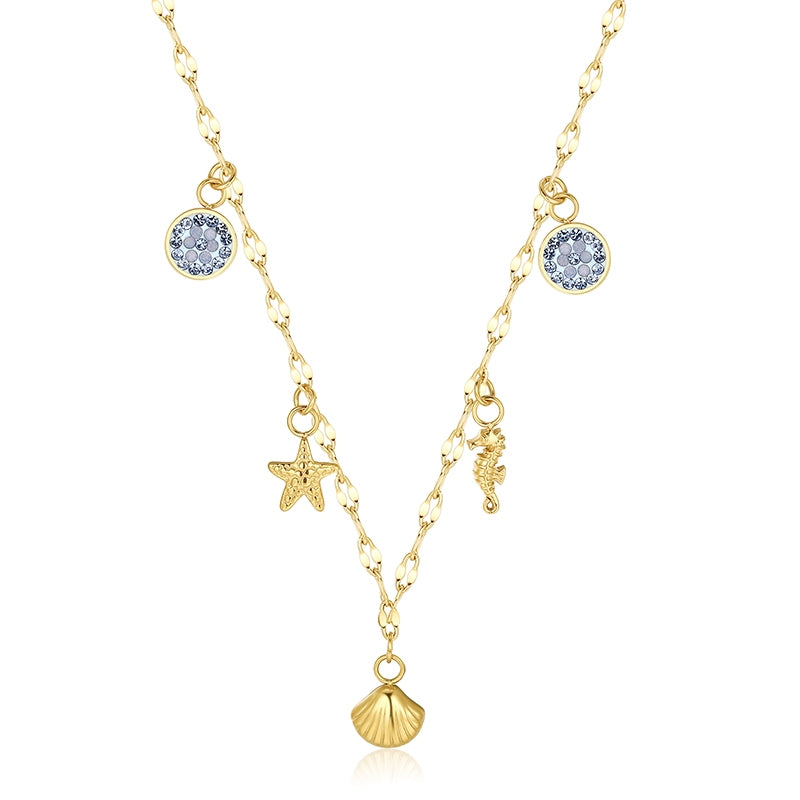 Kette Meereswelt mit maritimen Charms aus Edelstahl