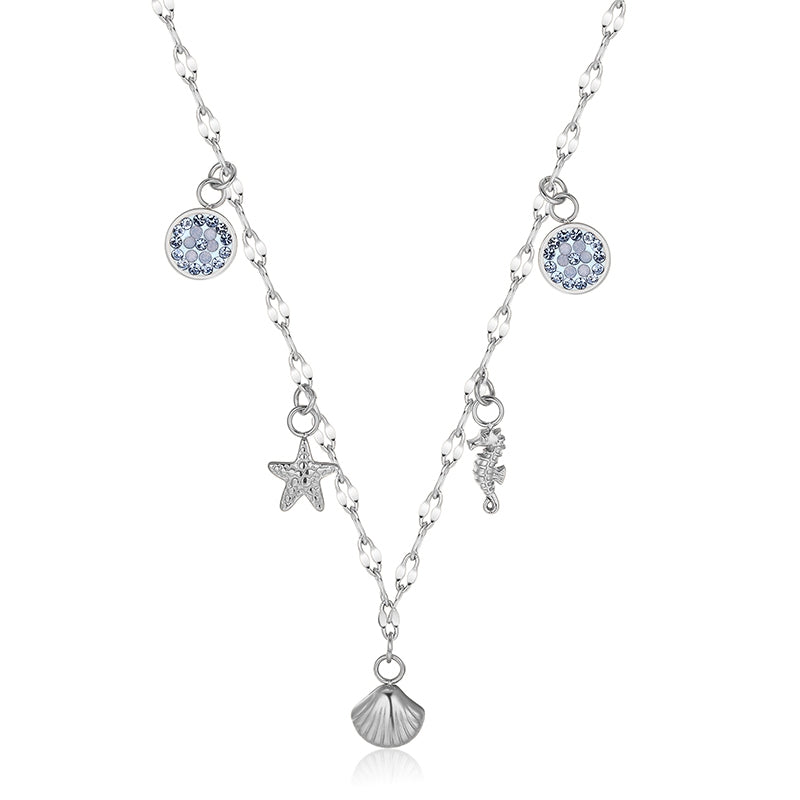 Kette Meereswelt mit maritimen Charms aus Edelstahl